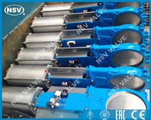 Pneumatikus működtető kés-elzáró szelep