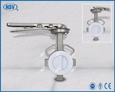 ASTM A351 CF8M (SS316) teljesen bélelt koncentrikus pillangószelep
